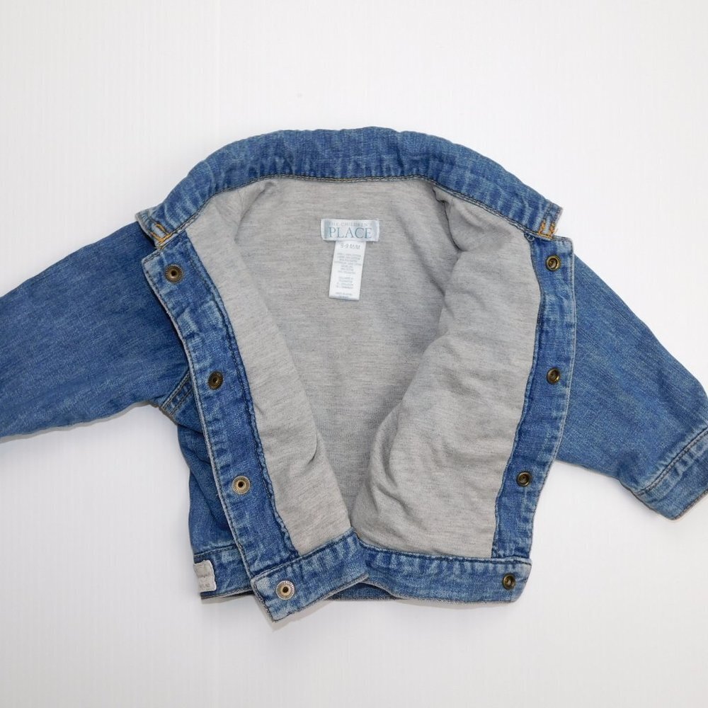 The Children's Place Jersey Lined blue Denim Jean Jacket Baby Boys 6-9 months - Picture 10 of 10
